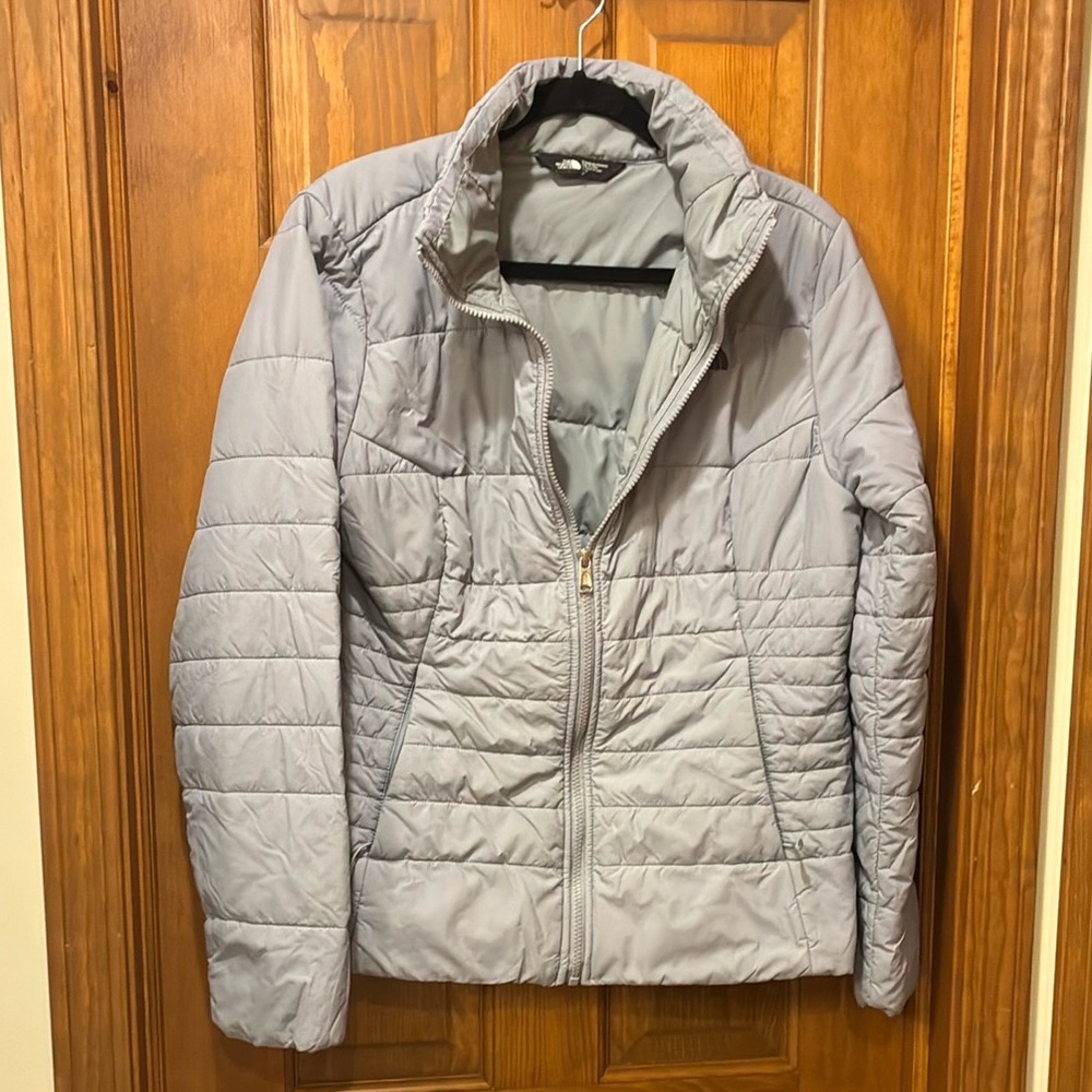 North Face Harway Women's Gray lightweight, puffer Jacket full zip collared☀️